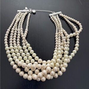 Elegant Lia Sophia Cream Pearl Necklace